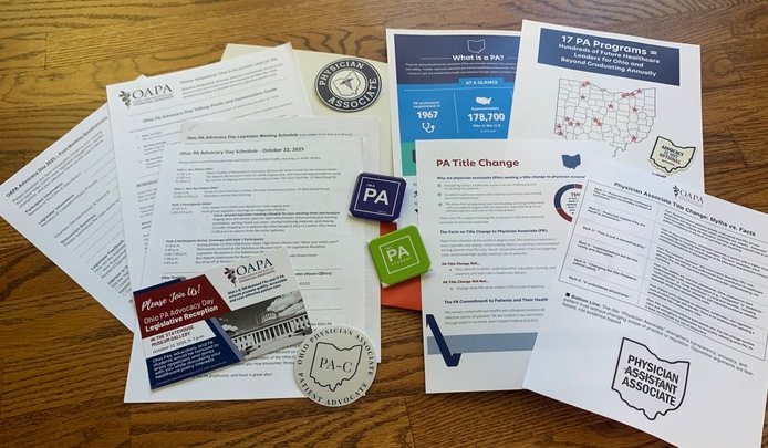 Ohio PA Advocacy Day 2025 Printed Materials