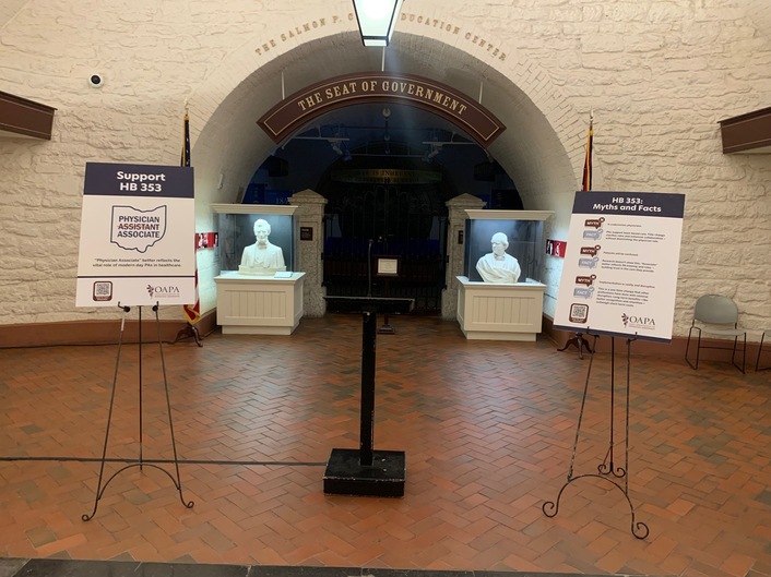 Ohio PA Advocacy Day 2025 Reception Podium